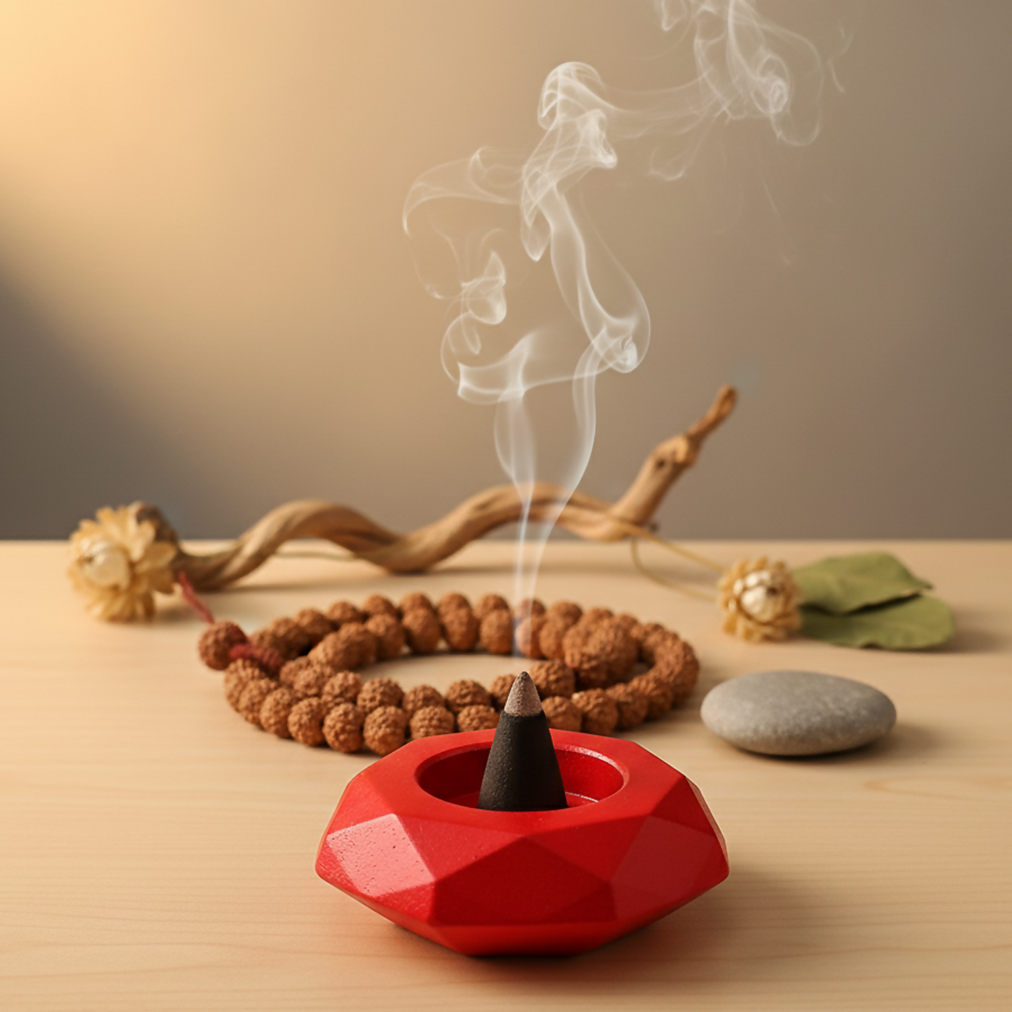 Diamond Decorative Diya Multi-Purpose Tealight Candle Holder, Dhoop Cone Stand, Pooja Diya & Mini Planter (Red, Rose Gold, Metallic Pink)