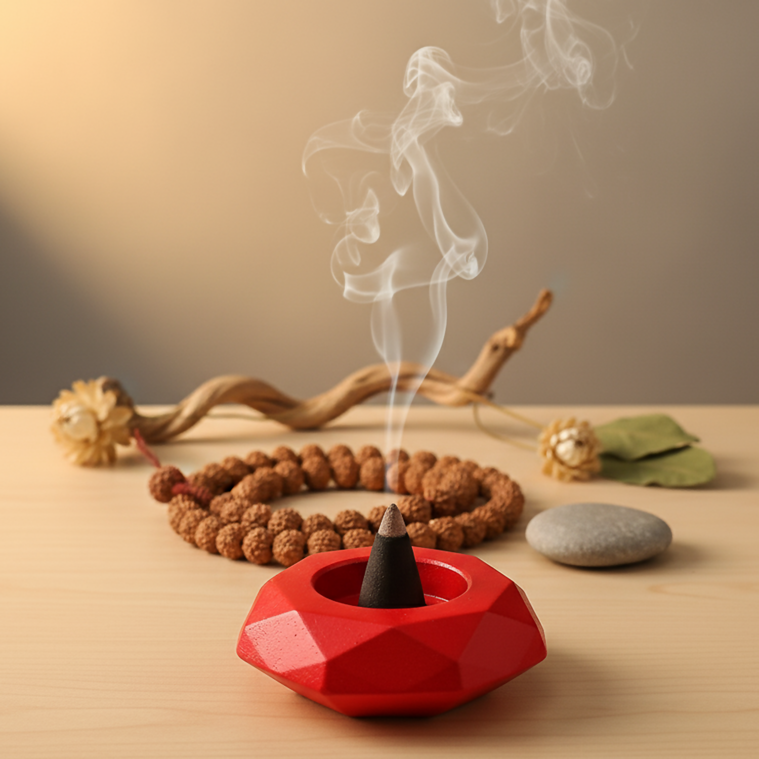 Diamond Decorative Diya Multi-Purpose Tealight Candle Holder, Dhoop Cone Stand, Pooja Diya & Mini Planter (Red, Rose Gold, Metallic Pink)