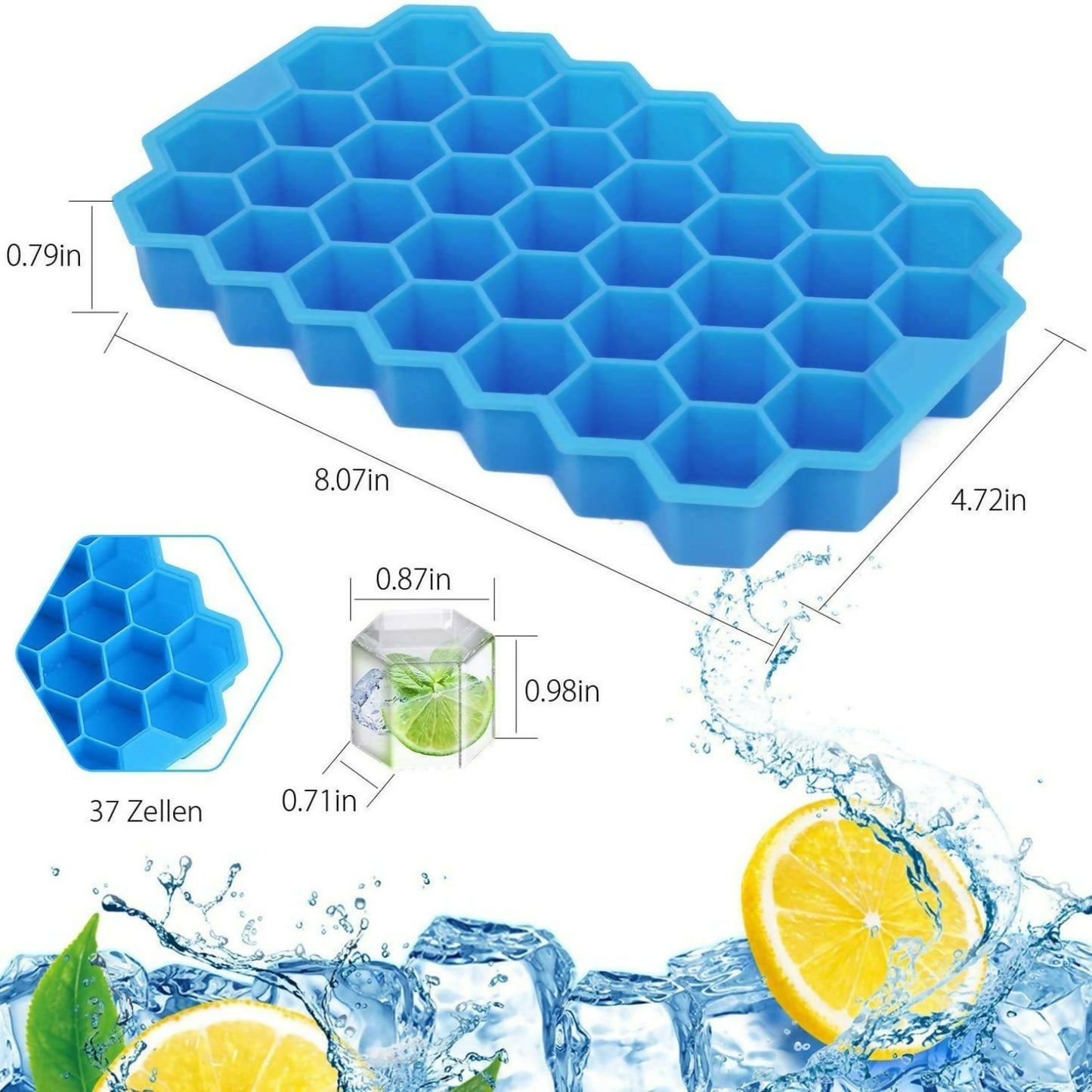Multi color Honey Ice tray Pack of 3
