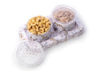Airtight Dry Fruit Containers – Elegant Black & Gold Marble Set