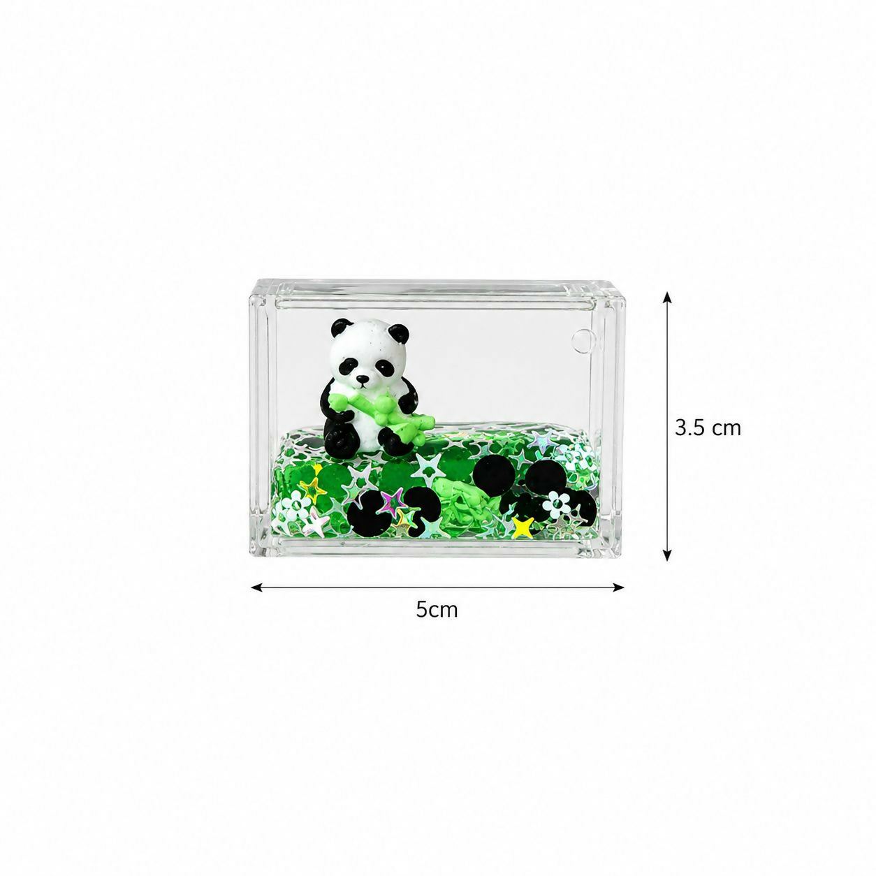 Decorative panda liquid glitter desk accessory for workspace