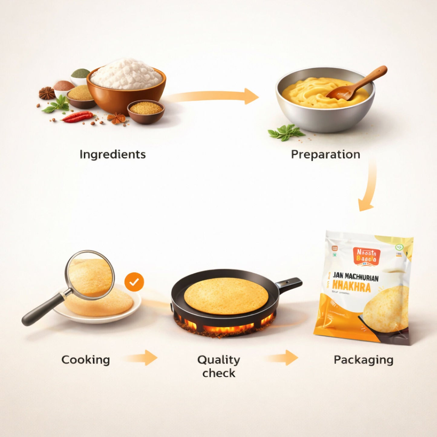 Naasta Baasta Jain Manchurian Khakhra - Crispy Ready to Eat Whole Wheat Snack (200 Gm)