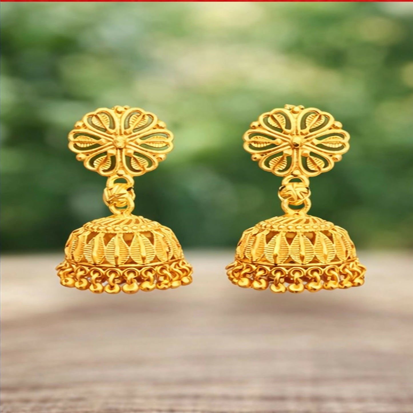 Traditional Gold Plated Jhumka Earrings for Women