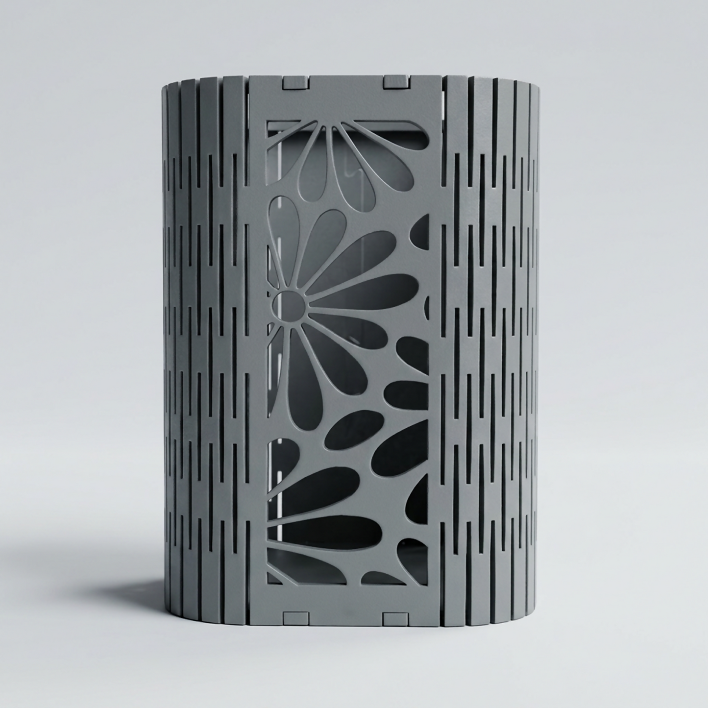Detailed view of the smooth matte finish and rounded edges of the pen holder.