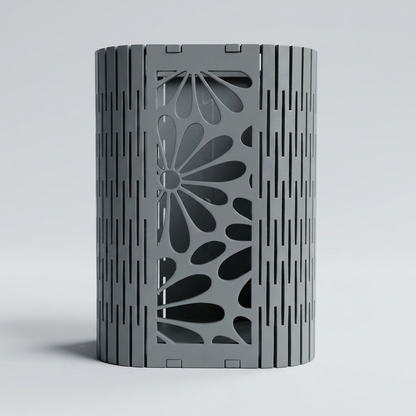 Detailed view of the smooth matte finish and rounded edges of the pen holder.
