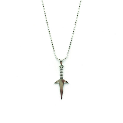 Silver Tone Arrow Chain Pendent For mens