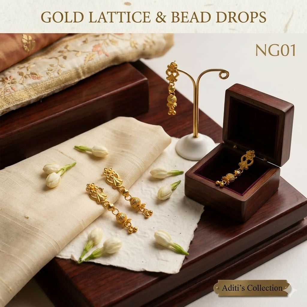 NG01B earrings with fine metallic tassels