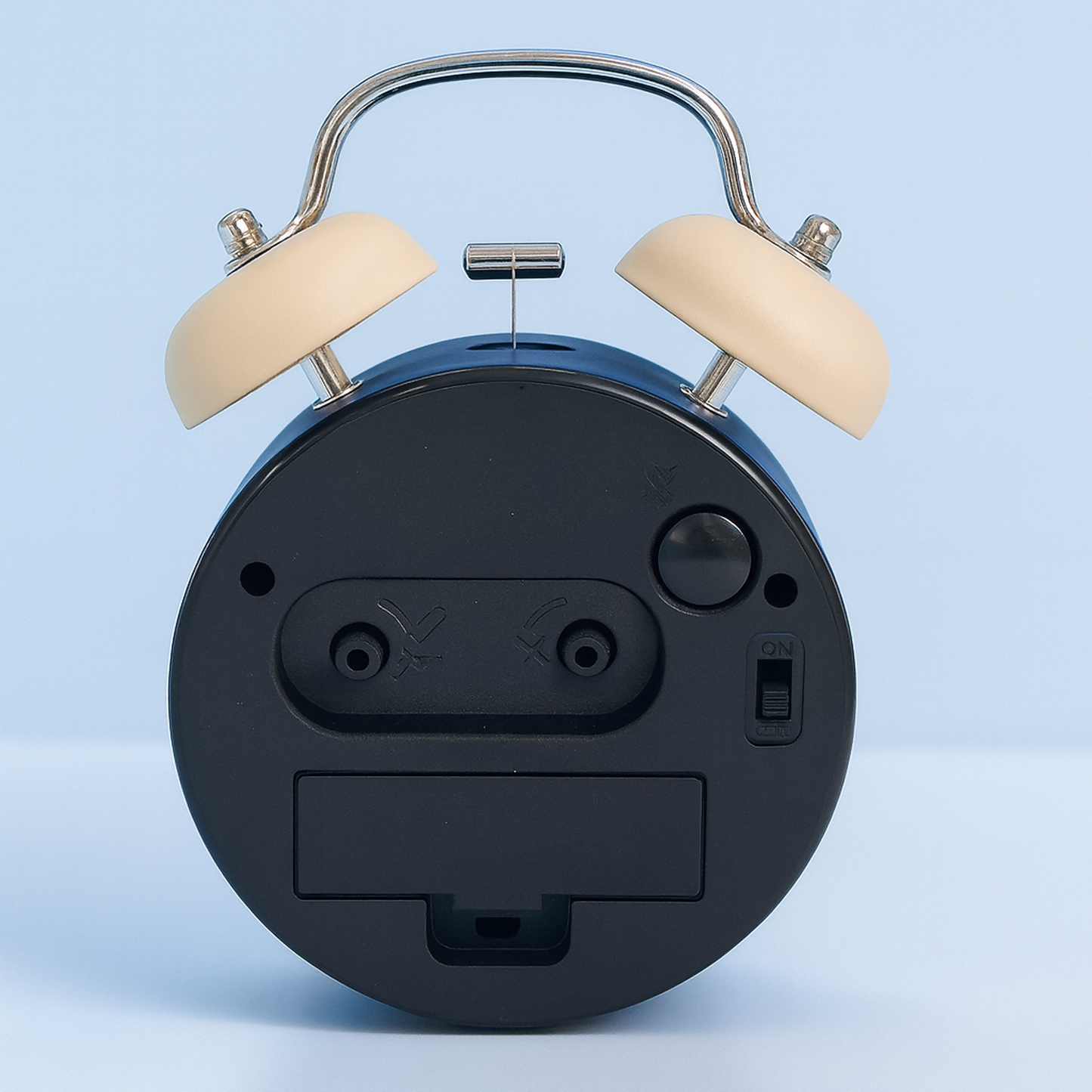 Retro Twin Bell Loud Alarm Clock for Bedroom | Blue Vintage Table Clock | Quartz