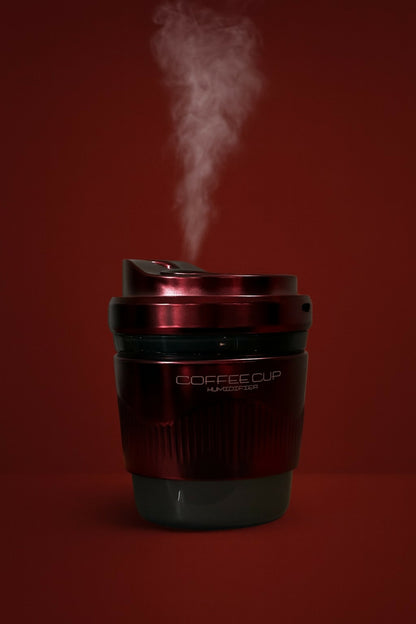 USB Coffee Cup Mini Humidifier 200ml Portable Cool Mist for Car & Office