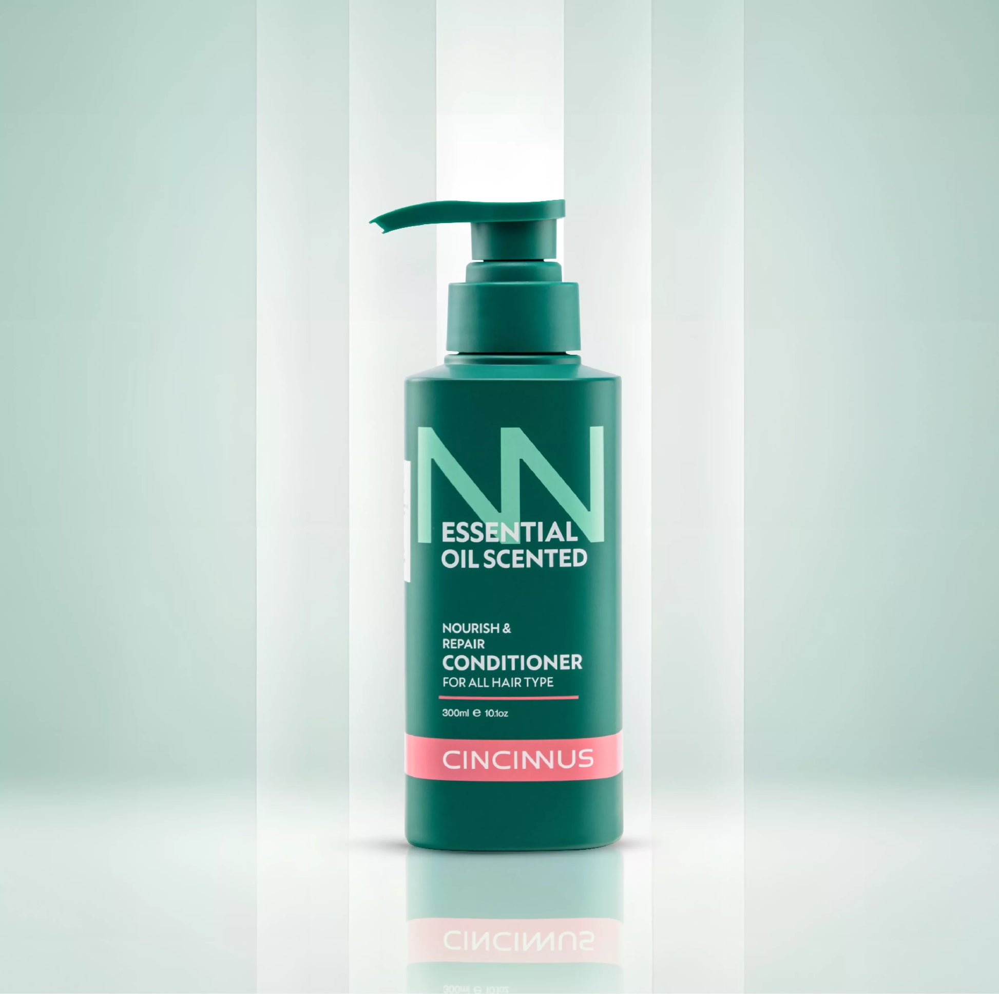 Nourishing conditioner in a bottle with floral label for all hair types