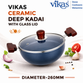 Deep Ceramic Kadai – Non-Stick, Durable & Suitable for All Stoves