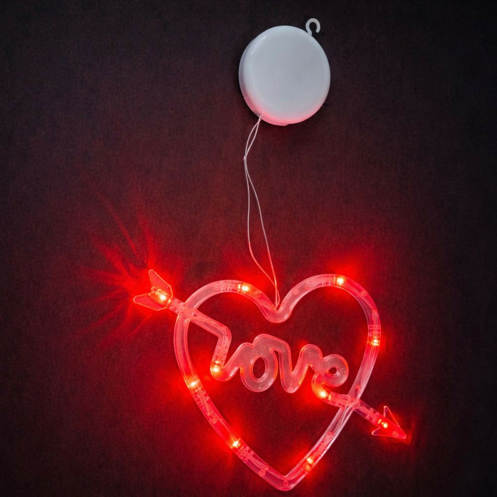 Heart Shape LED Love Hanging Light for Bedroom, Balcony & Decorative Lighting
