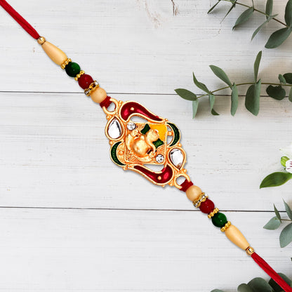 Ganpati Bappa Ki Rakhi Elegant Traditional Raksha Bandhan Gift (5pcs)