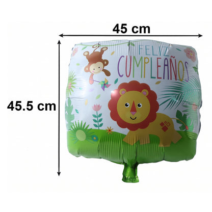 Shiny jungle lion foil balloon for festive party decoration
