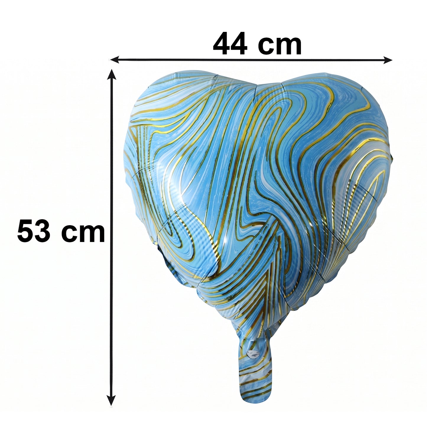 Shiny Blue Marble Heart Foil Balloon decoration