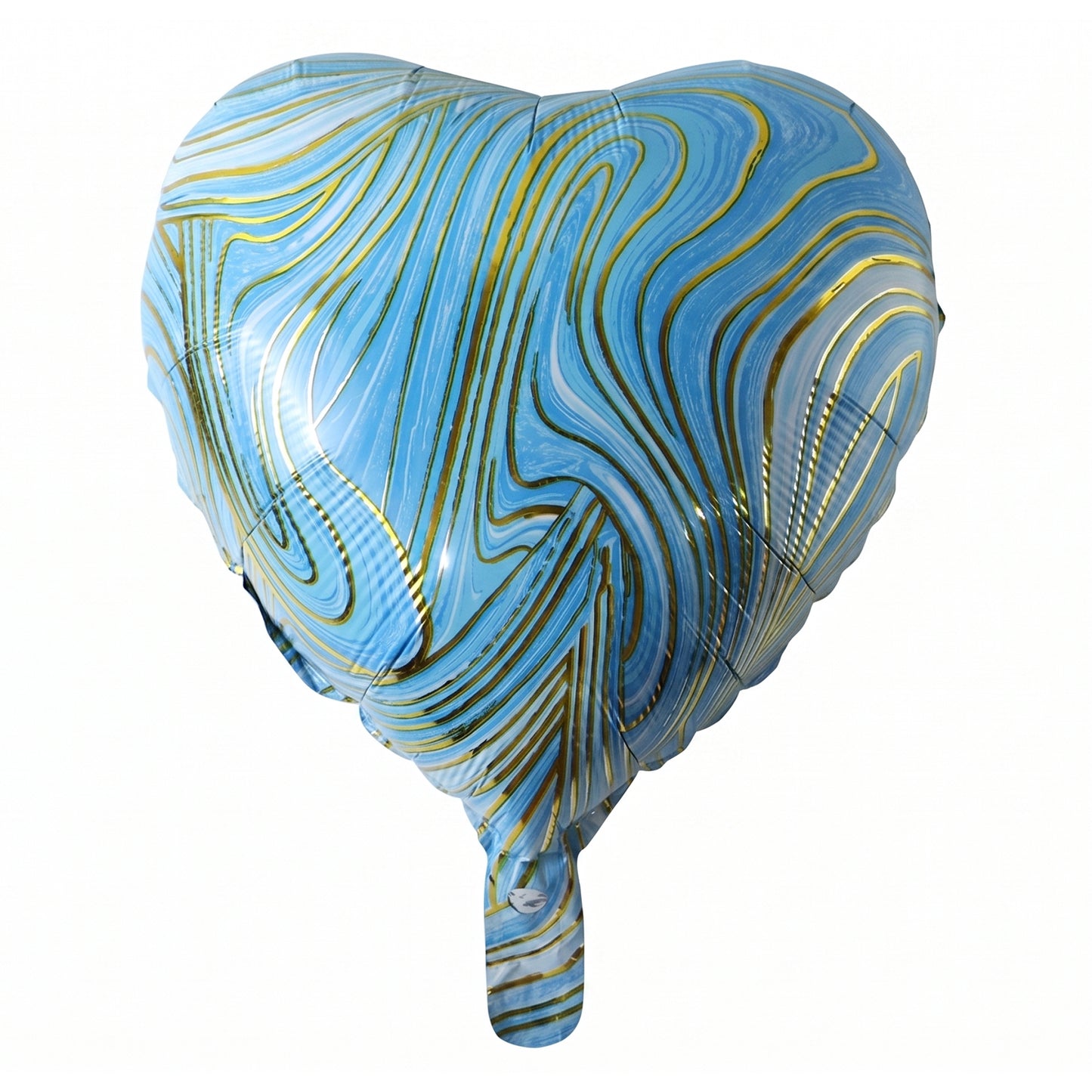 Blue Marble Heart Foil Balloon for festive decoration