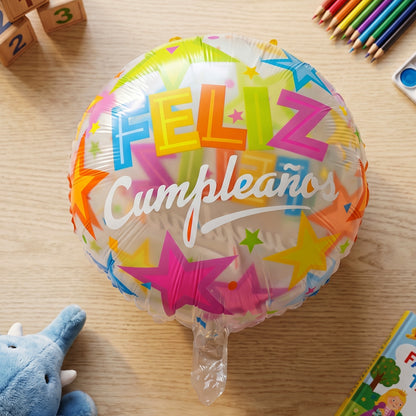 Feliz foil balloon vibrant colors