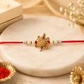 Gold Turtle Motif Rakhi – Elegant & Traditional for Brothers
