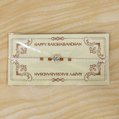 Elegant Diamond Look Rakhi with Shiny Centre and Refined Raksha Bandhan Styling