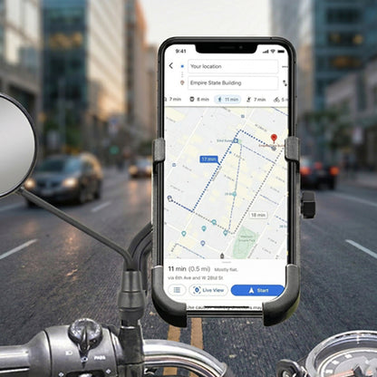 Mobile Phone Holder  View Mirror Mount Solid Metal Cradle for Bike and Phones