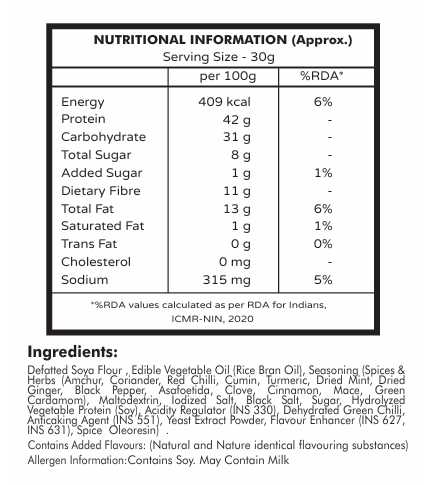 Oracle Soya Mini Pudina, Crunchy Tangy Mint Flavoured High-Protein Soya Sticks 120g