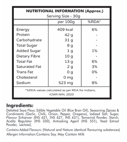 Oracle Soya Mini Peri Peri, Crunchy Spicy Flavoured High-Protein Soya Sticks 120g