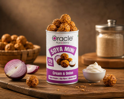 Oracle Soya Mini Cream & Onion, Crunchy Creamy High-Protein Soya Sticks Snack 120g