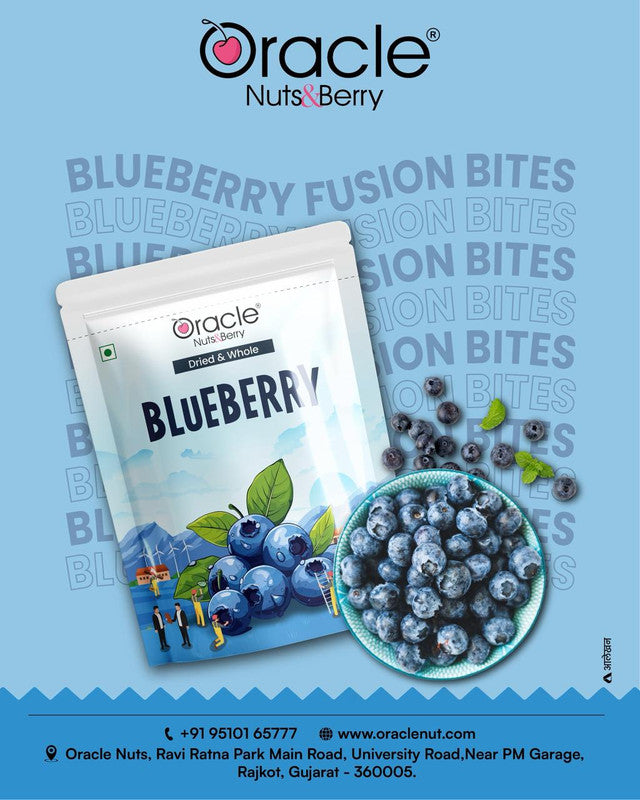 Oracle Dried Blueberries, Sweet Chewy Antioxidant-Rich Superfood Berry Snack 250g