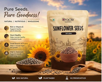 Raw sunflower seeds, a healthy superfood option
