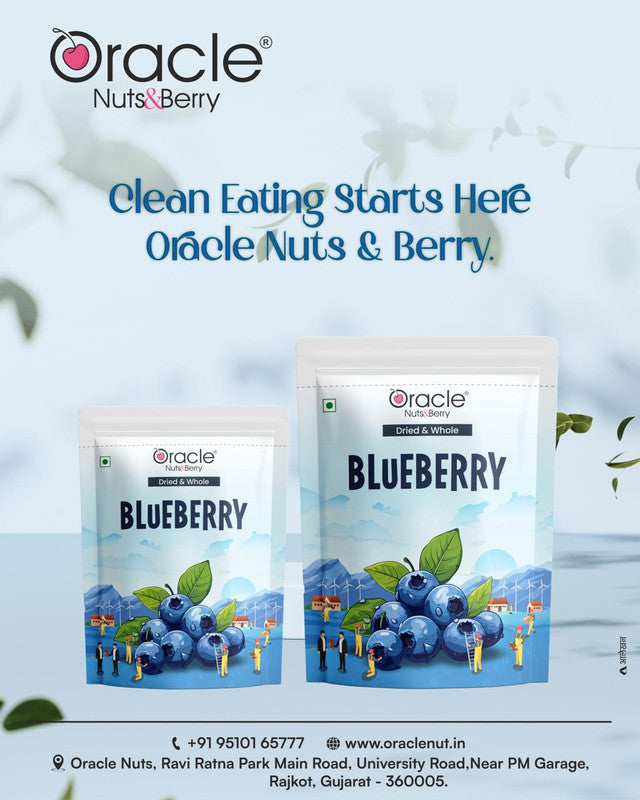 Oracle Dried Blueberries, Sweet Chewy Antioxidant-Rich Superfood Berry Snack 250g