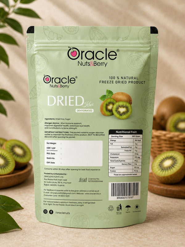 Refreshing Dried Kiwi Slices arranged on a platter with other healthy snacks.