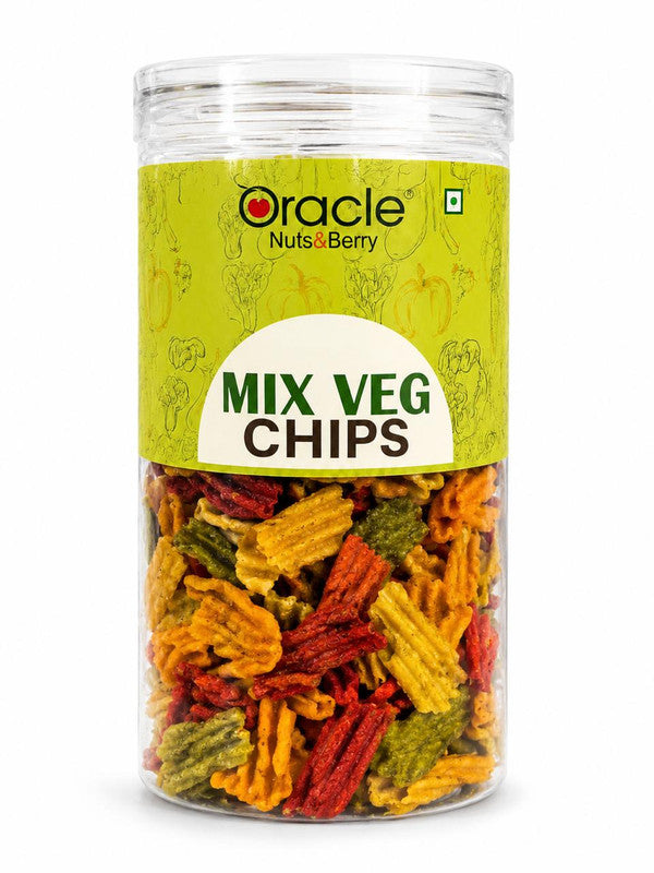 Oracle Mixed Veg Chips, Crunchy Assorted Vegetable Healthy Baked Chips Snack 150g