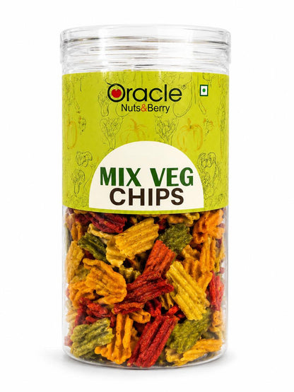 Oracle Mixed Veg Chips, Crunchy Assorted Vegetable Healthy Baked Chips Snack 150g