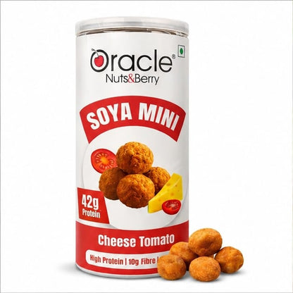 Oracle Soya Mini Cheese Tomato, Crunchy Tangy High-Protein Soya Sticks Snack 120g