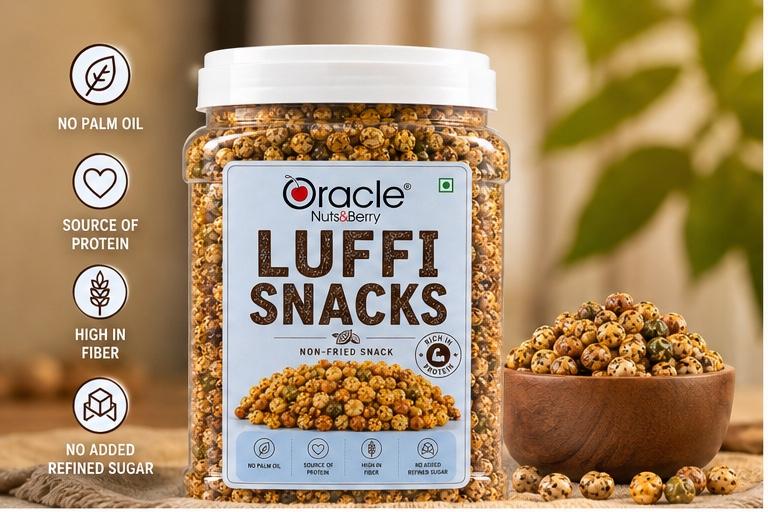 Oracle Lufi Snacks, Crunchy Light Savoury Healthy Anytime Munching Snack Mix 450g