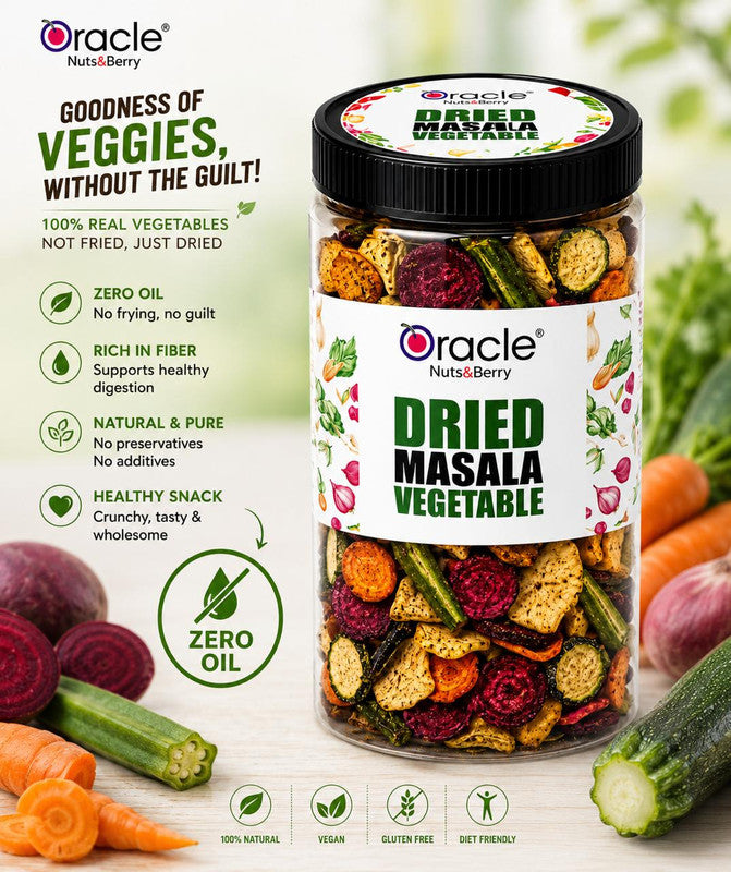 Healthy, crunchy vegetable mix in Oracle Masala Vegetables pack