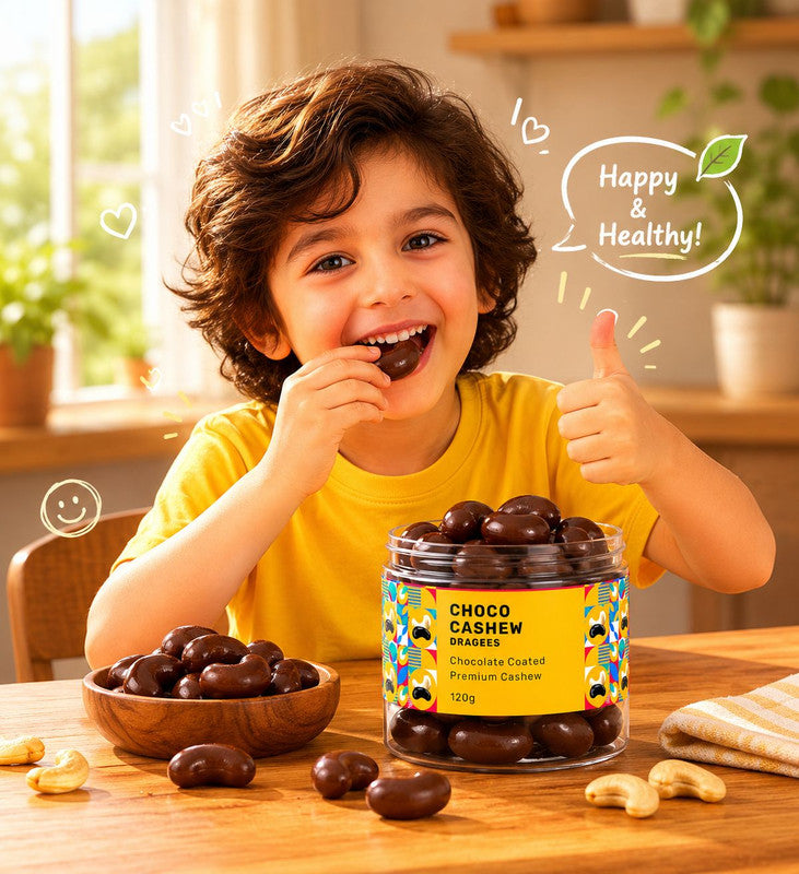 Oracle's premium Chocolate Cashew Dragees box, showcasing the brand's commitment to quality.
