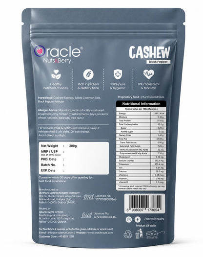 A spread of delicious Black Pepper Cashews, ideal for gifting or party snacks.