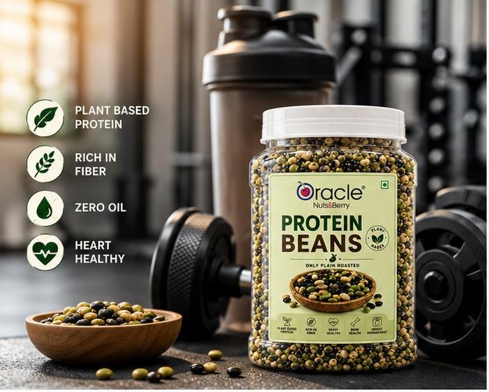 Oracle Roasted Beans, Crunchy Protein-Rich Lightly Salted Healthy Bean Snack 400g
