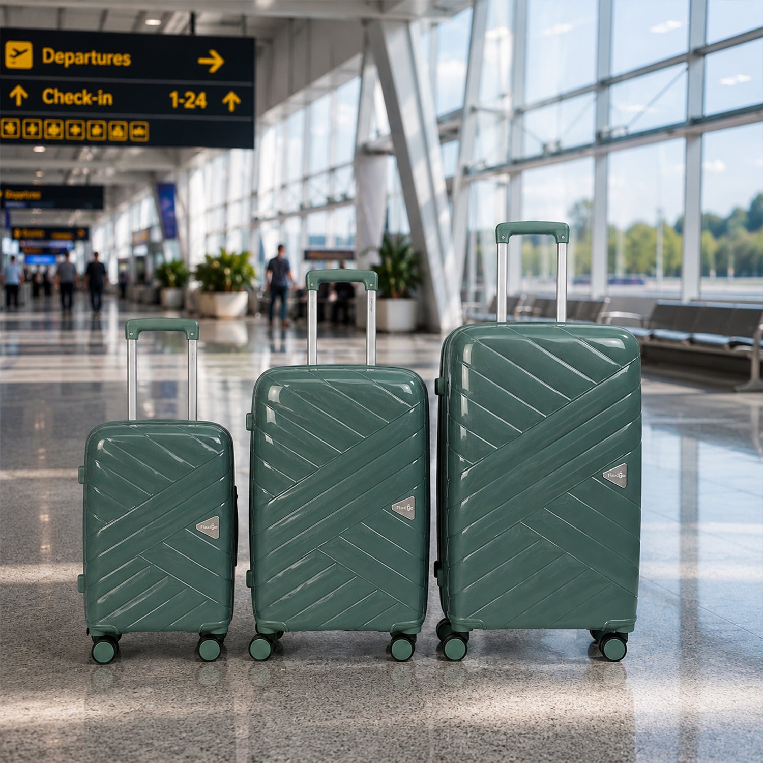 Quartz Grey Hard Shell Trolley Suitcase with 360° Wheels & TSA Lock for Easy Travel