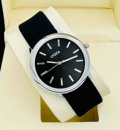 Black Model with Black Belt Analog Watch - For Men