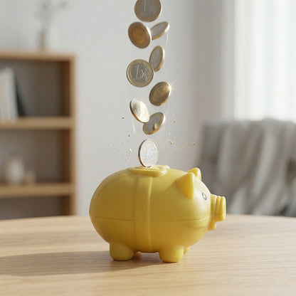 Piggy bank coin saving box details