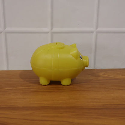 Kids piggy money bank displayed in room