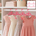 Kids Plastic Clothes Hangers Set of 4 Cute Bow Design Baby Wardrobe (4 Pc Set)