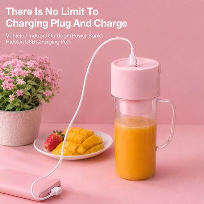 Portable Kitchen Juicer 340 ML USB Rechargeable Blender for Home (1 Pc)