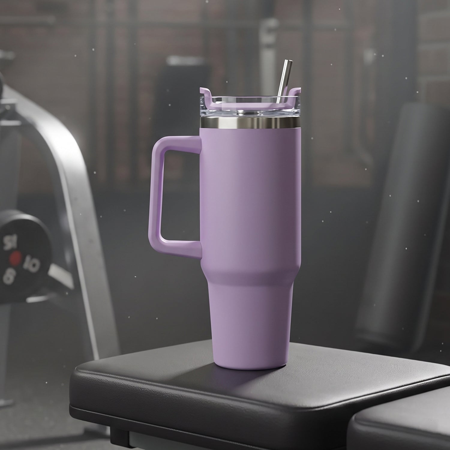 Konvex Hydra Insulated Travel Tumbler 1200 ML with Handle Straw Purple (1 Pc)