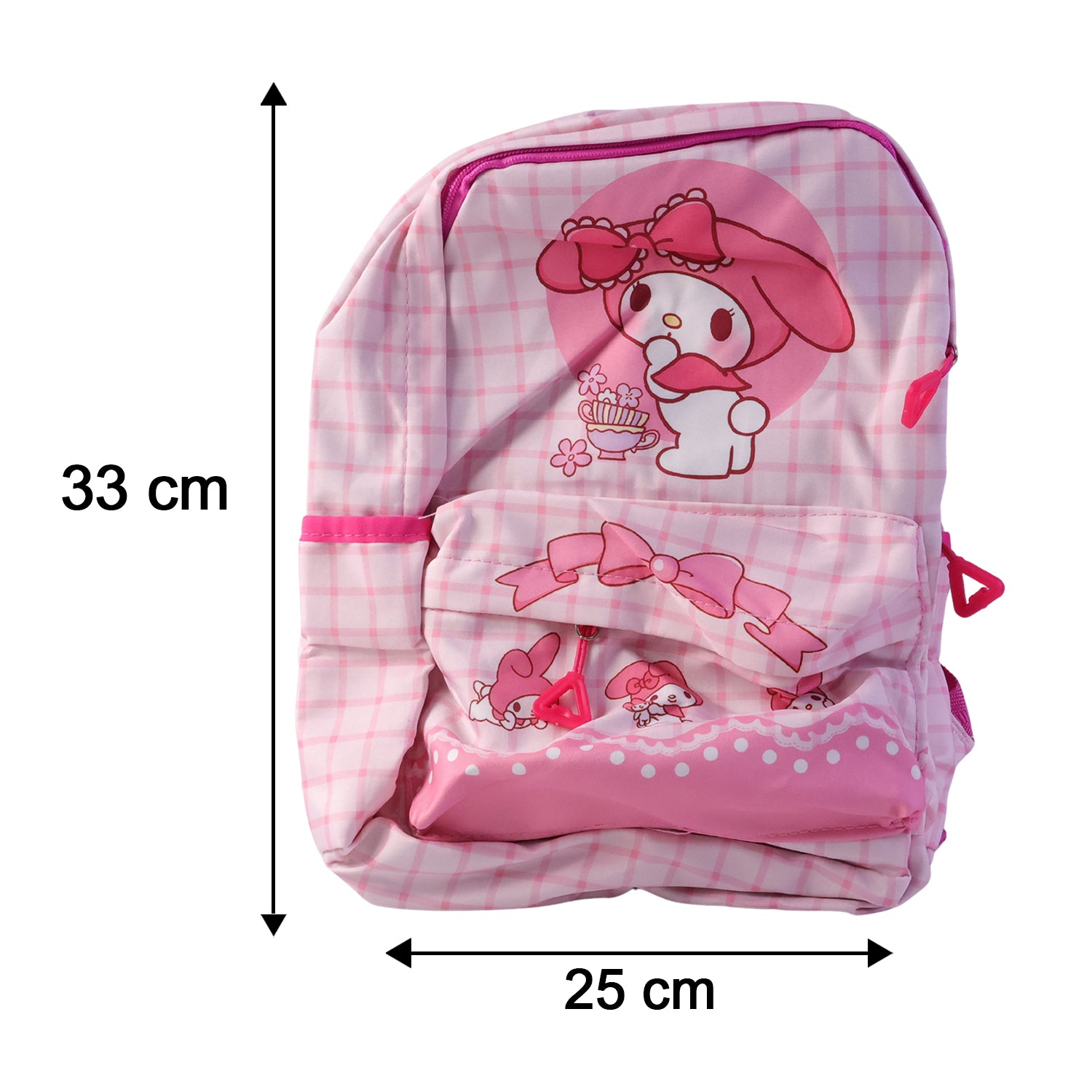 Size chart for My Melody 13-inch kids backpack