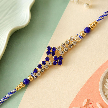 Floral Motif Long Bar Rakhi for Raksha Bandhan (Pack of 6)