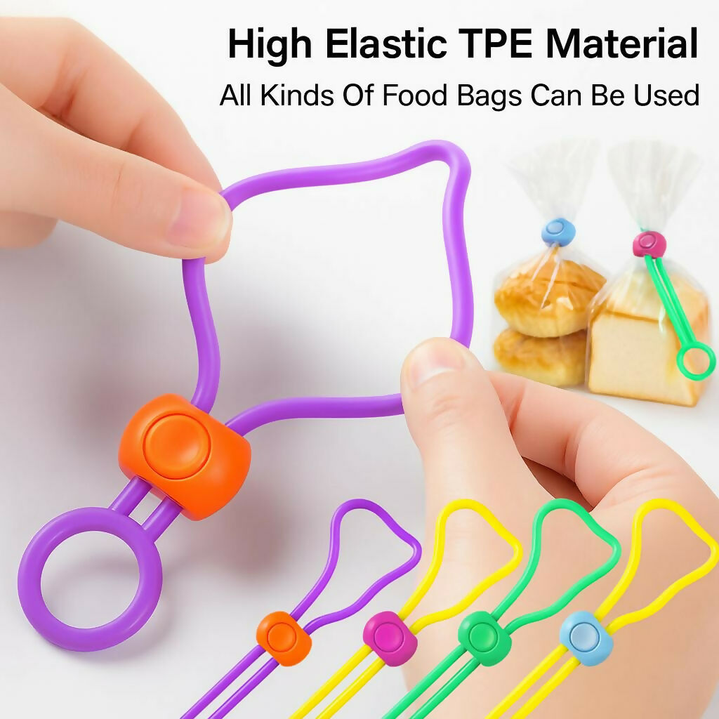 Reusable Silicone Food Bag Sealing Clips with Lock for Kitchen Storage ( 3 PC)