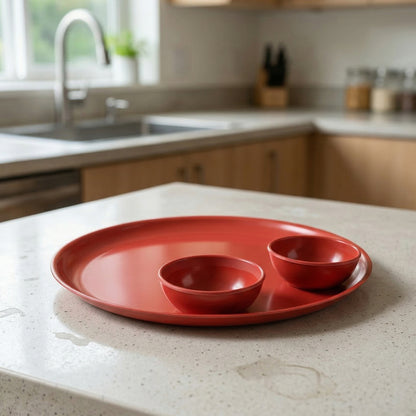 Multipurpose Serving Plate and Bowl Set 3 Plate 6 Bowl (Mix Color)